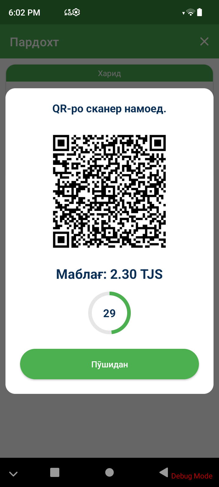 POS Waiting QR pay
